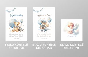 Stalo kortelės krikštynoms ant šventinio stalo Personalizuotos vardų kortelės krikštynų dekorui Krikštynų vardų kortelės su natūralios faktūros popieriumi Šampaninio atspalvio žėrintis popierius – vardų kortelė